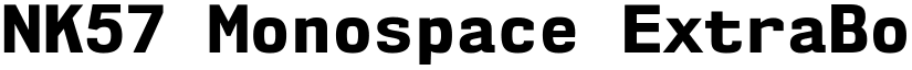 NK57 Monospace ExtraBold font