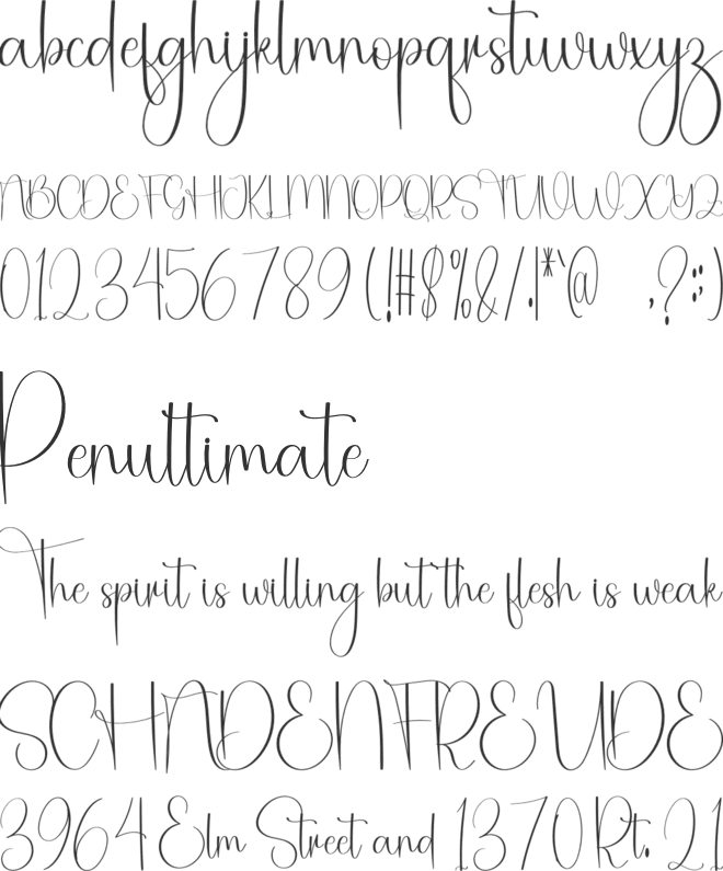 Topography Handmade font preview