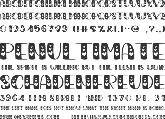 Lovely Minimalist font preview