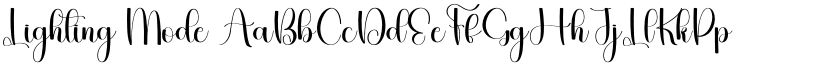 Lighting Mode font
