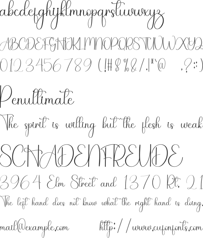 Grich font preview