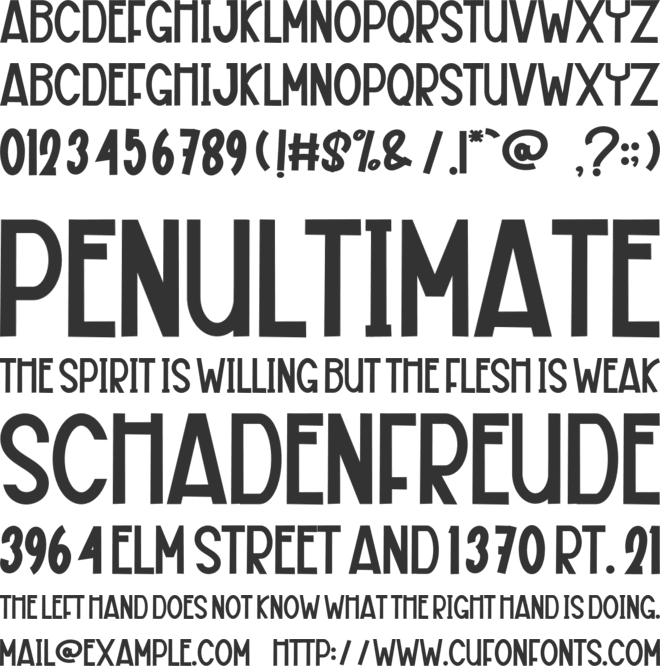 Monday Rainbow font preview