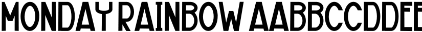 Monday Rainbow font