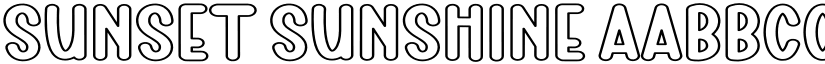 Sunset Sunshine font