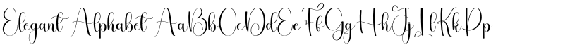 Elegant Alphabet font