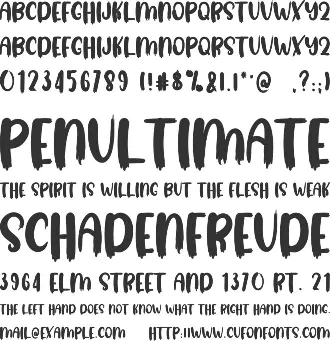 Scary Horror font preview