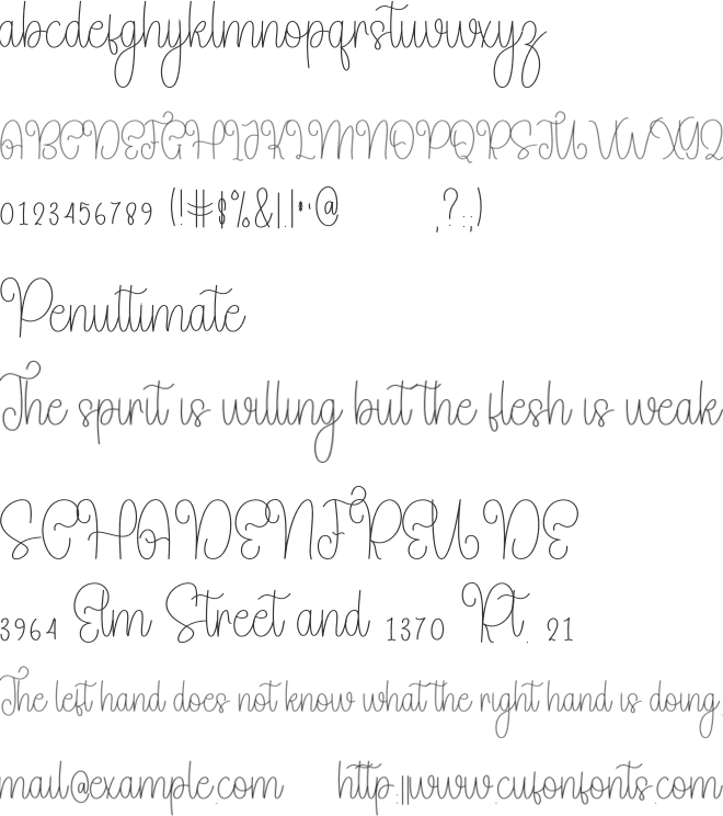 Hallo Midnight font preview