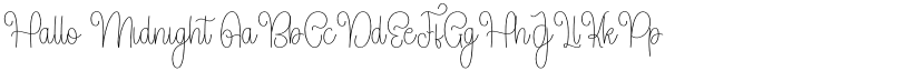 Hallo Midnight font
