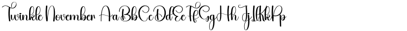 Twinkle November font