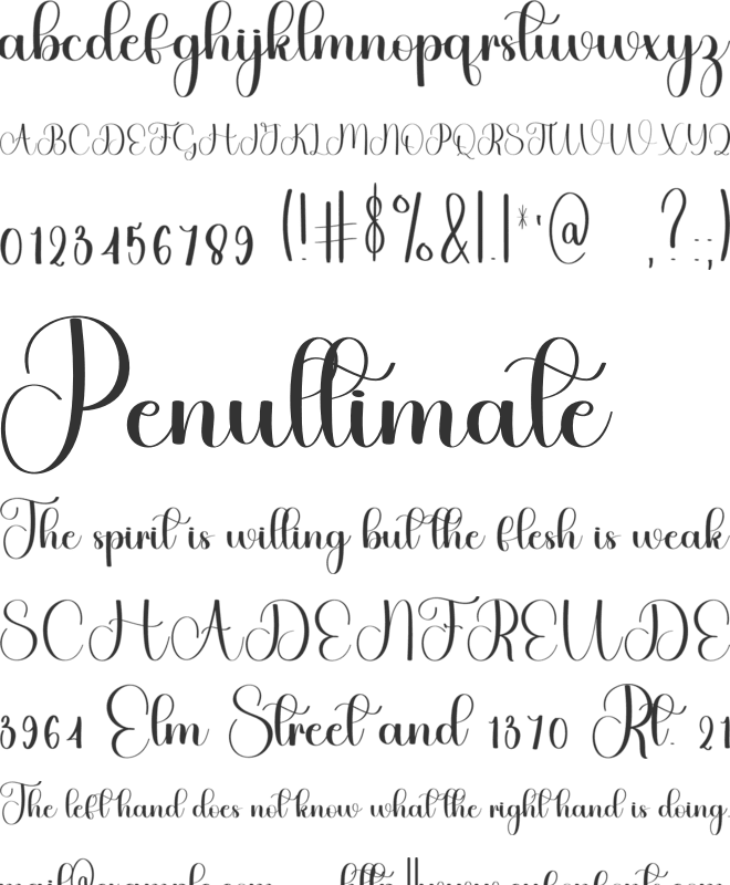 Journal Family font preview