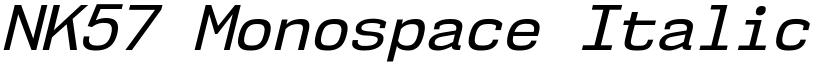 NK57 Monospace Italic font