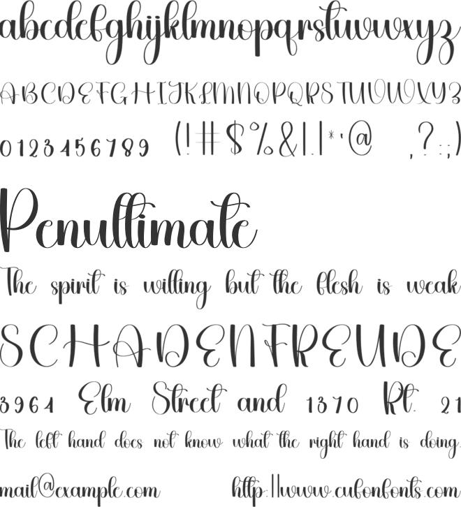 Pandastick font preview