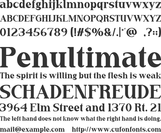 Mandore font preview