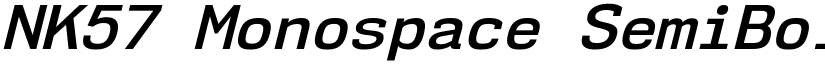 NK57 Monospace SemiBold Italic font