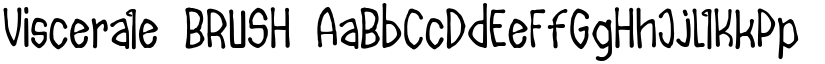 Viscerale BRUSH font