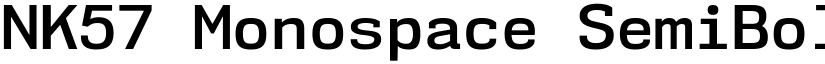 NK57 Monospace SemiBold font