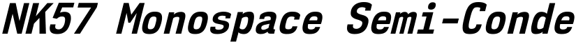NK57 Monospace Semi-Condensed Bold Italic font