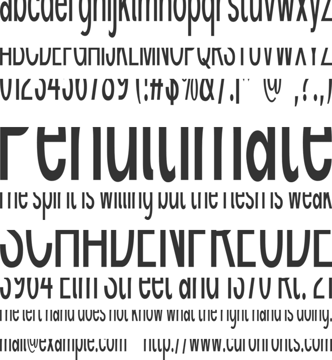 The Cons font preview