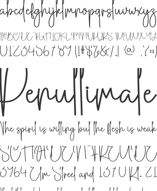 Rustic Santa font preview