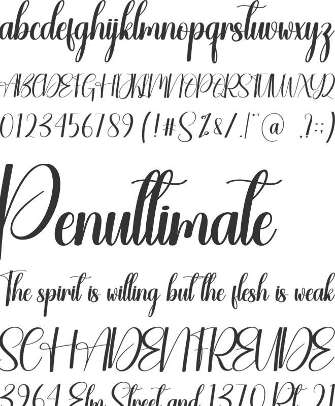 Gallery Christmas font preview