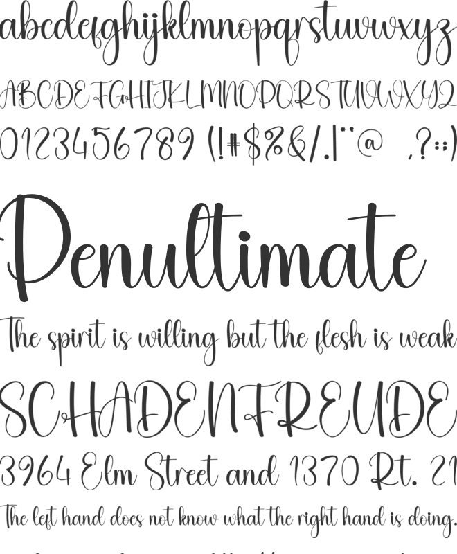 Destination font preview