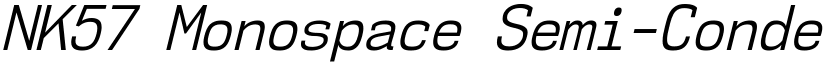 NK57 Monospace Semi-Condensed Book Italic font