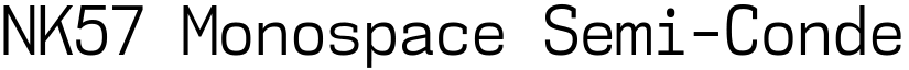 NK57 Monospace Semi-Condensed Book font