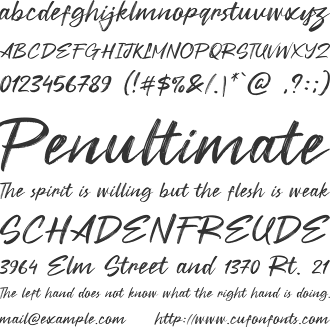 Showclick font preview