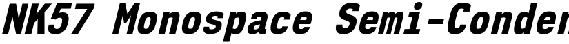 NK57 Monospace Semi-Condensed ExtraBold Italic font