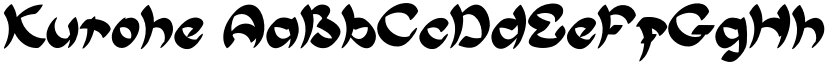 Kurohe font