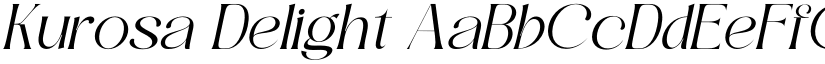 Kurosa Delight font