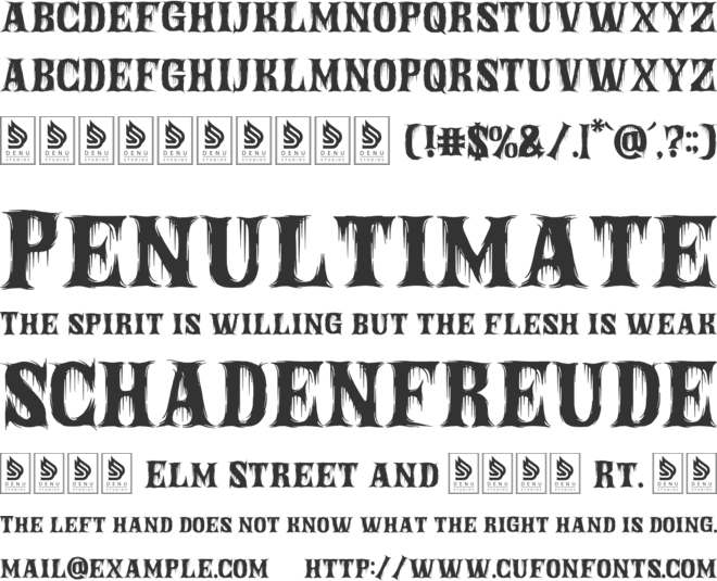 Drip Thorny font preview