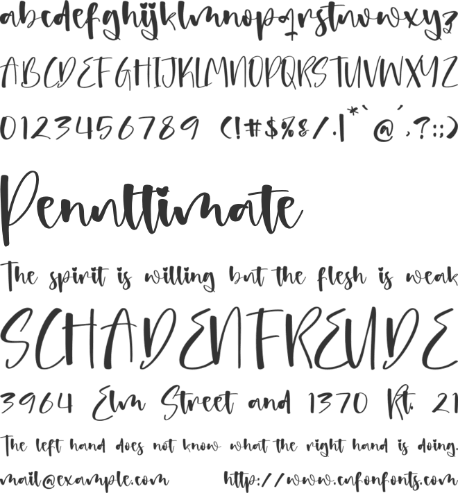 Satisfy Twisted font preview