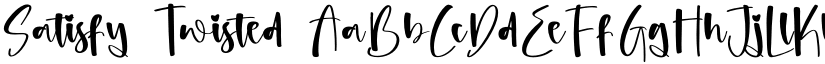 Satisfy Twisted font