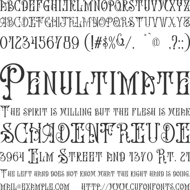 Shockerous font preview