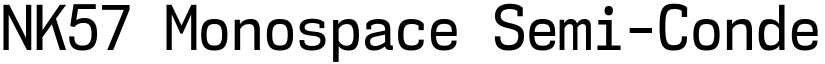 NK57 Monospace Semi-Condensed font