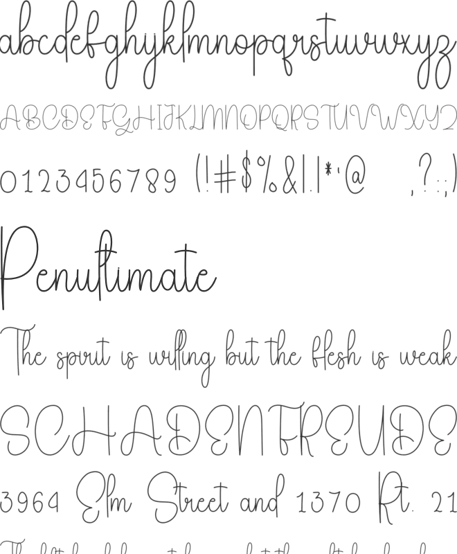 Darling Birthday font preview