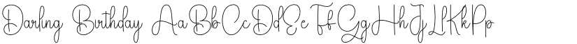 Darling Birthday font