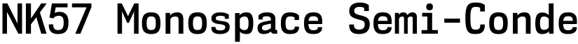 NK57 Monospace Semi-Condensed SemiBold font