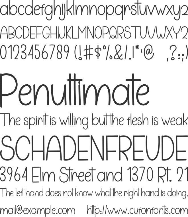 Special Candy font preview