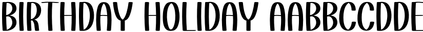 Birthday Holiday font