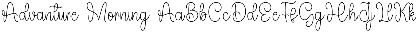 Advanture Morning font