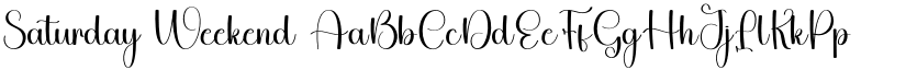 Saturday Weekend font