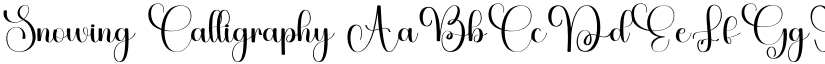 Snowing Calligraphy font