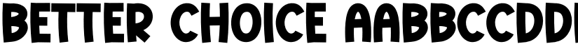 Better Choice font