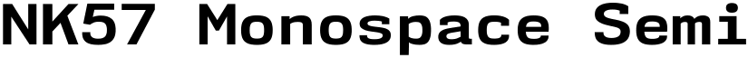 NK57 Monospace Semi-Expanded Bold font