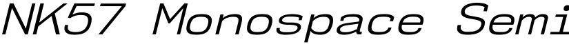 NK57 Monospace Semi-Expanded Book Italic font