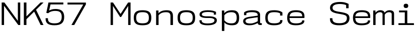 NK57 Monospace Semi-Expanded Book font