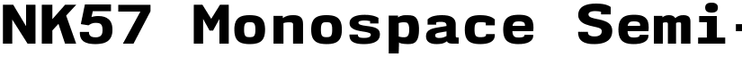 NK57 Monospace Semi-Expanded ExtraBold font