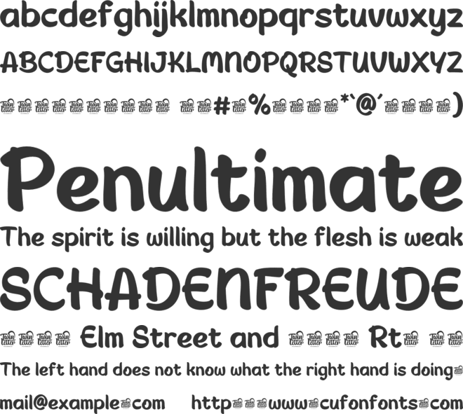 Lawuh Gorie Trial font preview